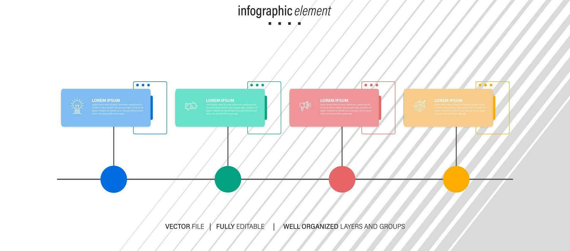 Presentation business infographic template vector. vector