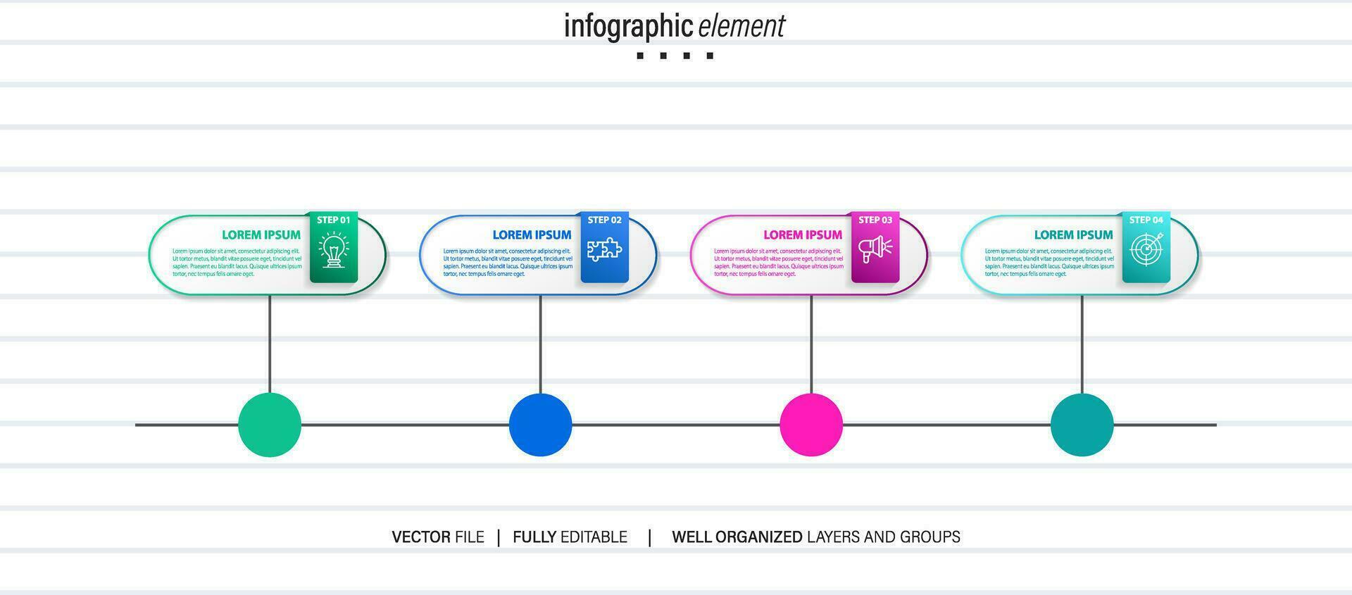 Business data visualization. vector
