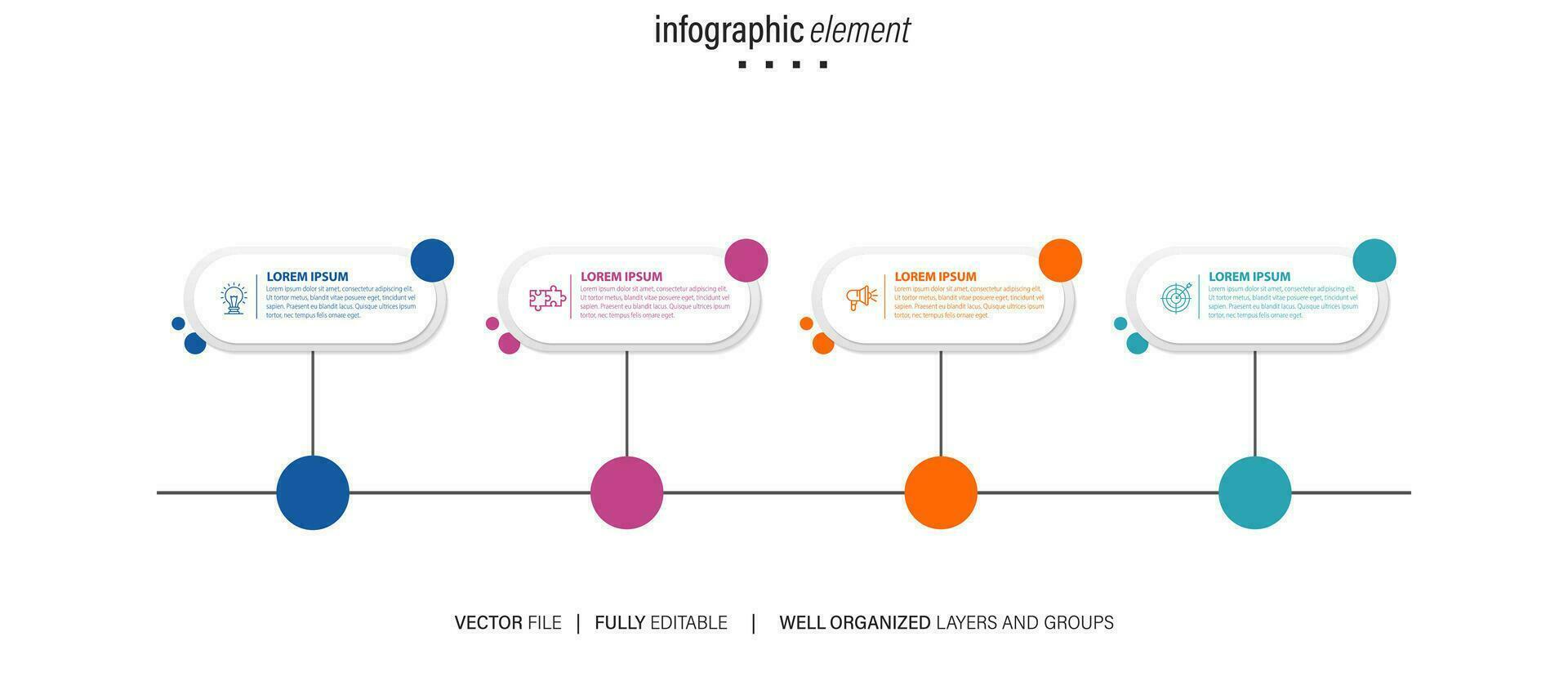 Set of infographic elements data visualization vector design template. Can be used for steps, options, business process, workflow, diagram, flowchart concept, timeline, marketing icons, info graphics.