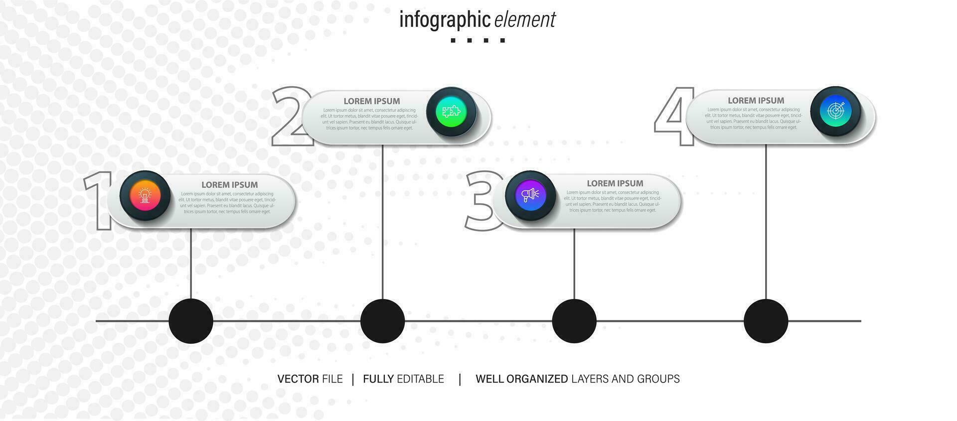 Set of infographic elements data visualization vector design template. Can be used for steps, options, business process, workflow, diagram, flowchart concept, timeline, marketing icons, info graphics.
