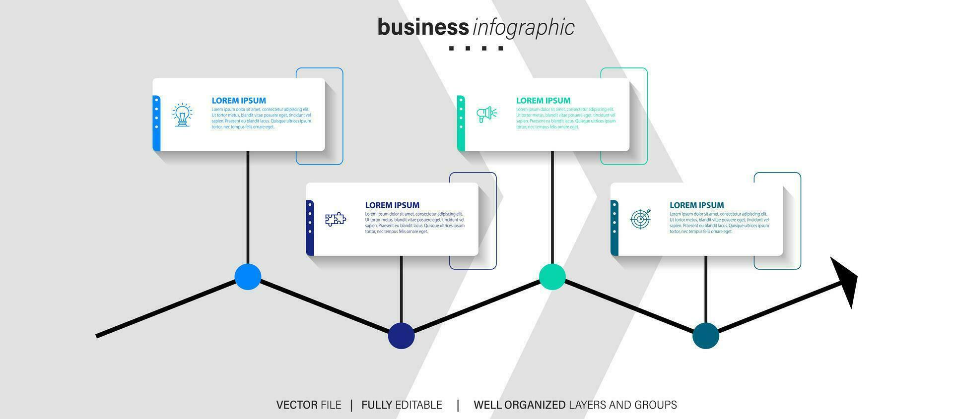 Vector infographics timeline design template with 3D paper label, integrated circles background. Timeline infographic design vector and marketing icons.