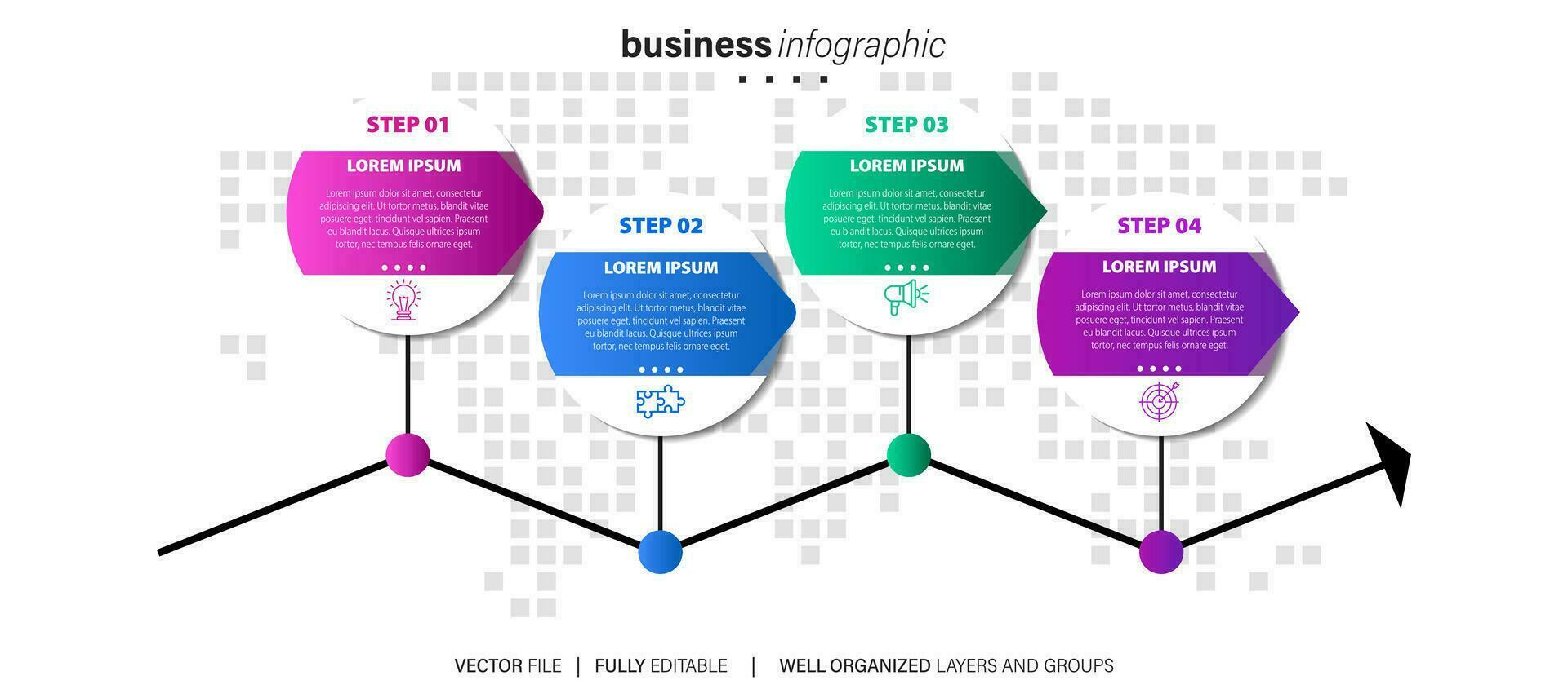 Best infographic templates. Presentation slides set. Circle diagrams, timelines, light bulb, puzzle brain head, brush stroke banners. Medicine, education, ecology, business infographics. vector