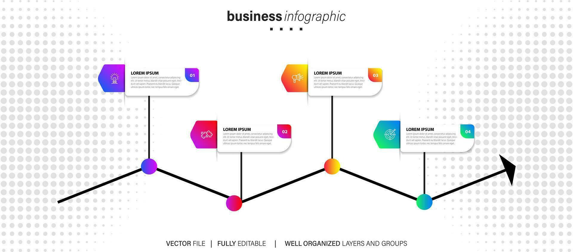Best infographic templates. Presentation slides set. Circle diagrams, timelines, light bulb, puzzle brain head, brush stroke banners. Medicine, education, ecology, business infographics. vector