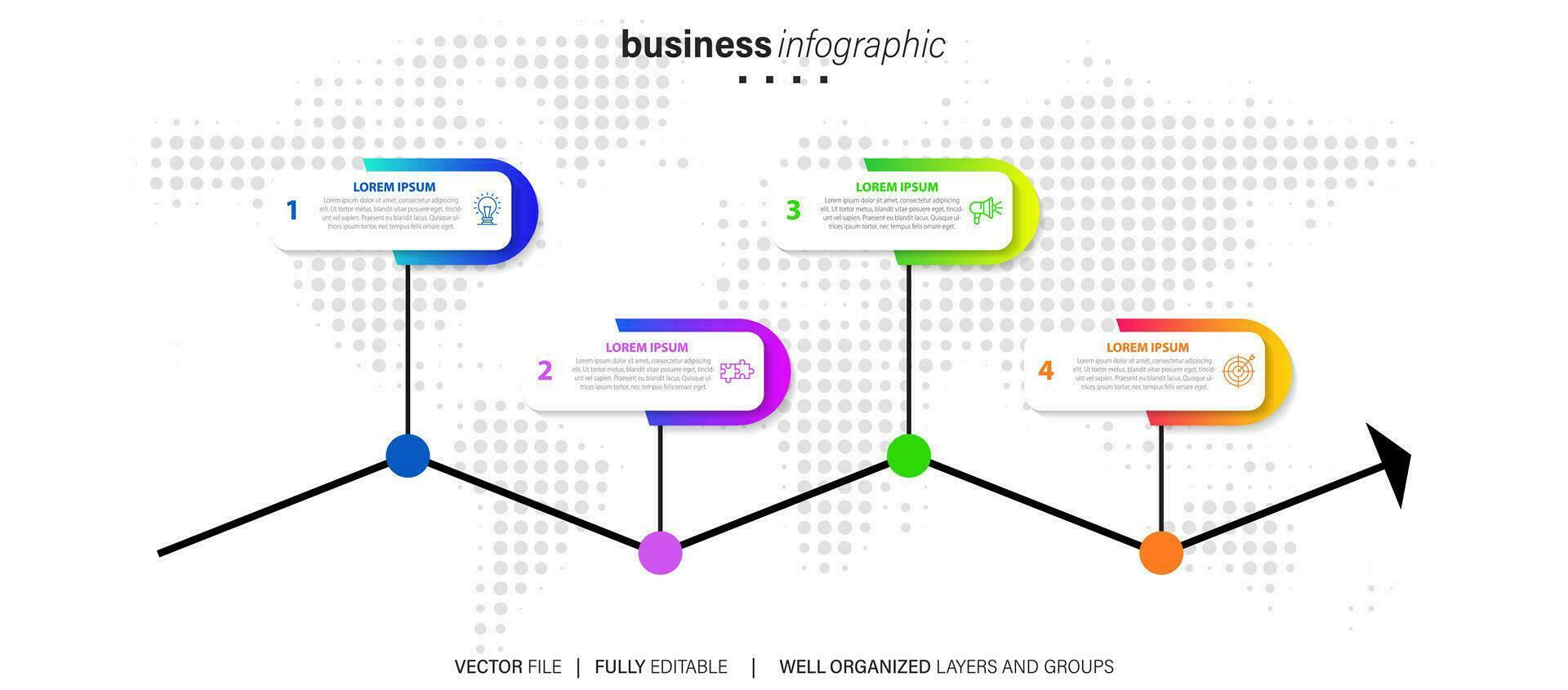 Best infographic templates. Presentation slides set. Circle diagrams, timelines, light bulb, puzzle brain head, brush stroke banners. Medicine, education, ecology, business infographics. vector