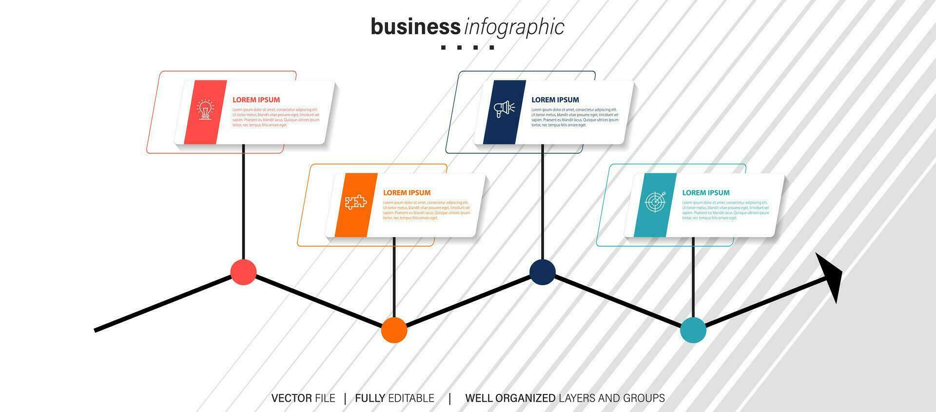 Colorful statistics or economy concept infographic charts set. Business design elements for presentation slide templates. For corporate report, advertising, leaflet layout and poster design. vector