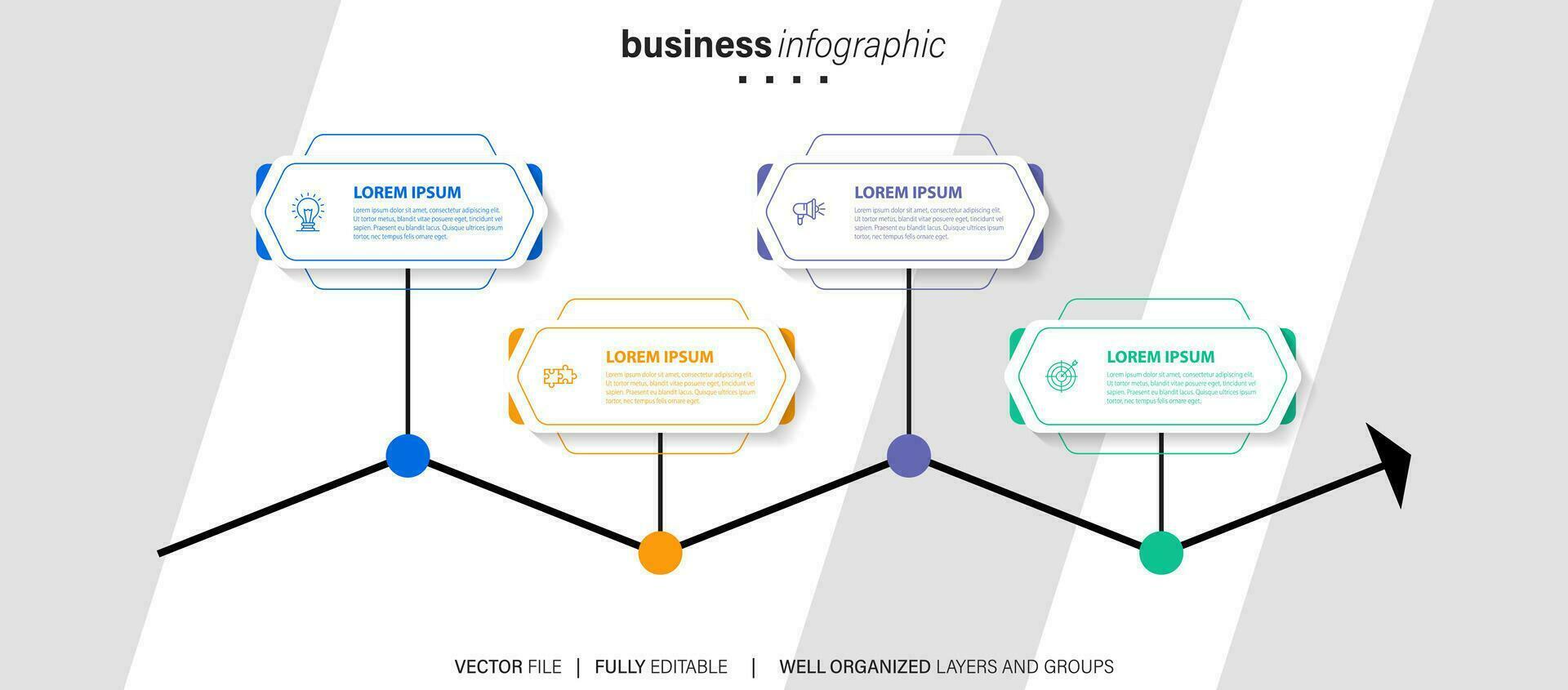 Collection of colorful infographic can be used for workflow layout, diagram, number options, web design. Infographic business concept with options, parts, steps or processes. Vector Eps 10