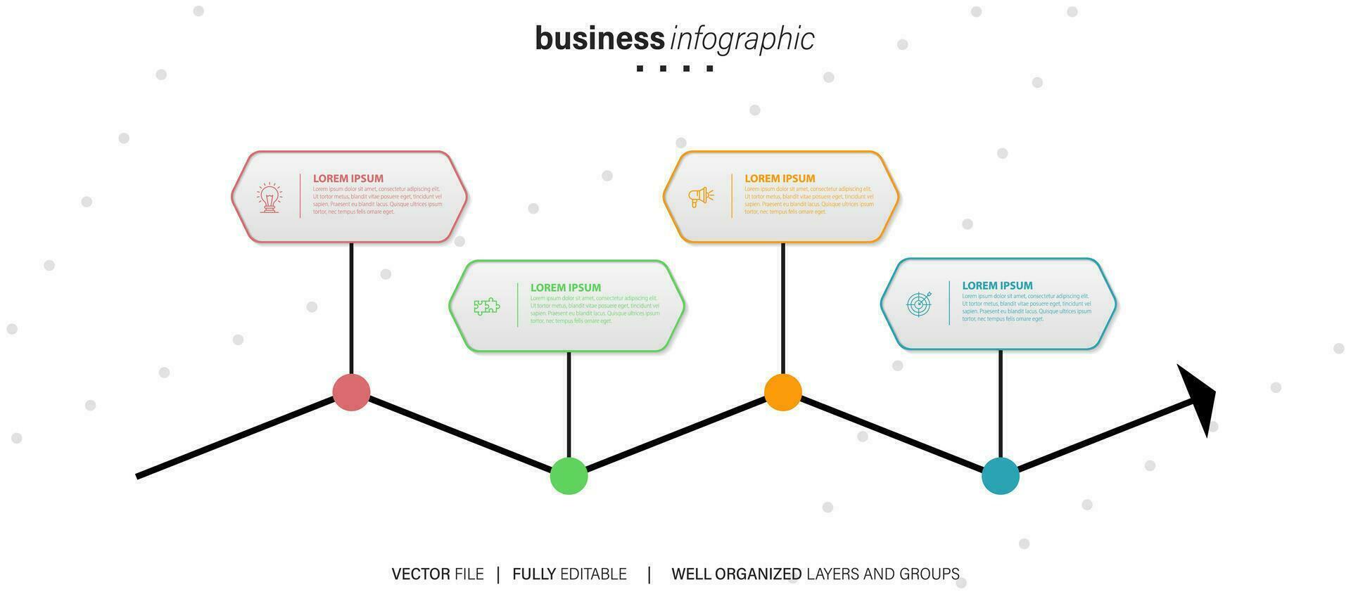 Business data visualization. vector