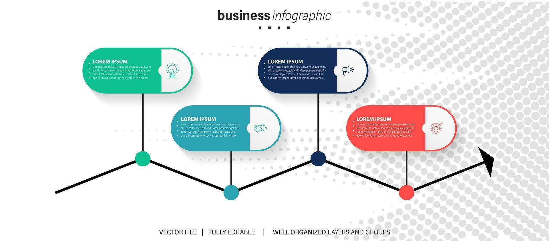 Vector of infographic round templates