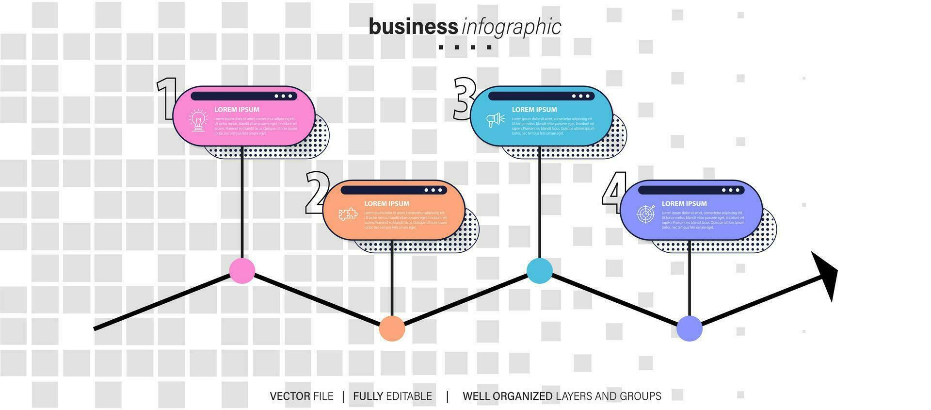 infografía modelo elementos. vector