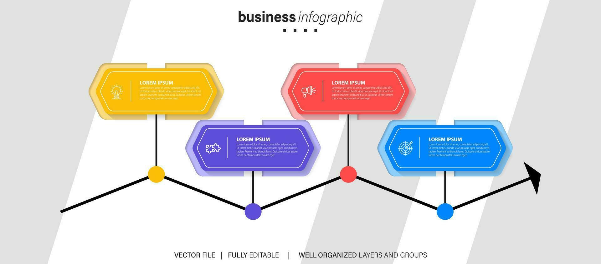 Infographic vector brochure elements for business illustration in