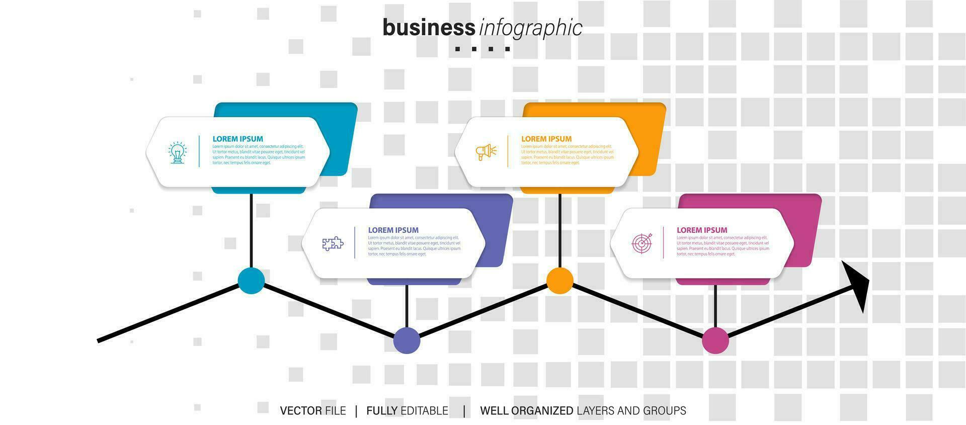 colección de vector circulo gráfico infografía plantillas para presentaciones, publicidad, diseños, anual informes. 4 4 opciones, pasos, partes.