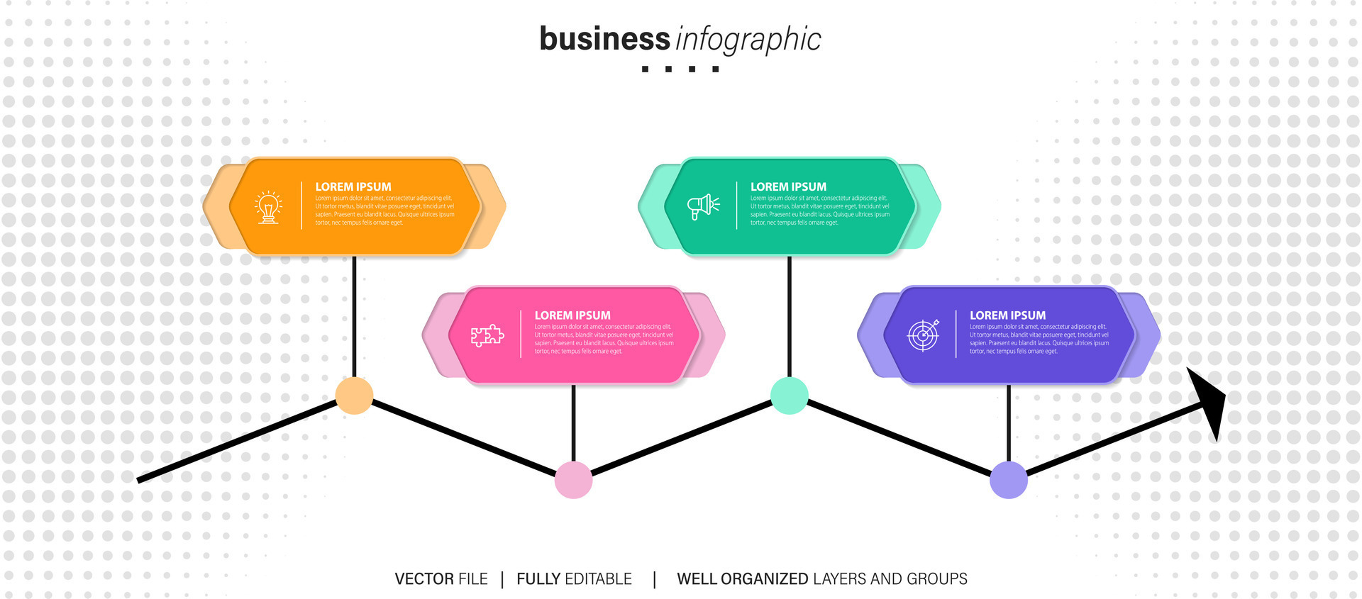 Infographic vector brochure elements for business illustration in