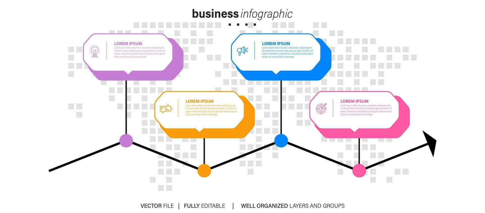 Business information display Process chart Abstract element of the diagram diagram with step, option, section or process Vector business template for presentation Creative concept for infographic