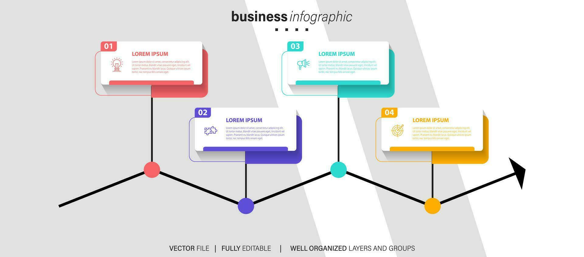 Set of infographics elements in modern flat business style vector