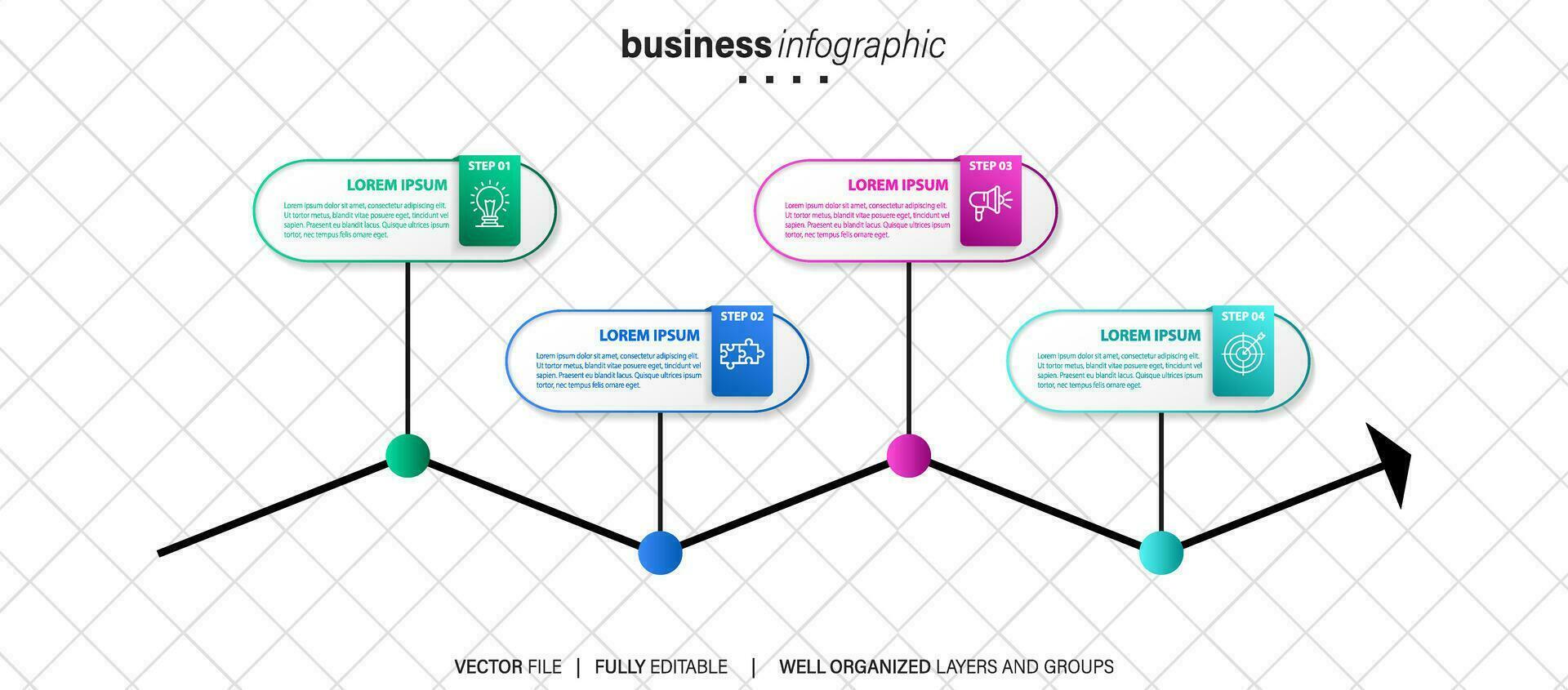 Set of infographics elements in modern flat business style vector
