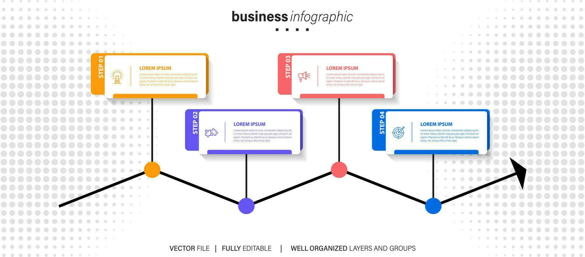 Set of infographics elements in modern flat business style vector