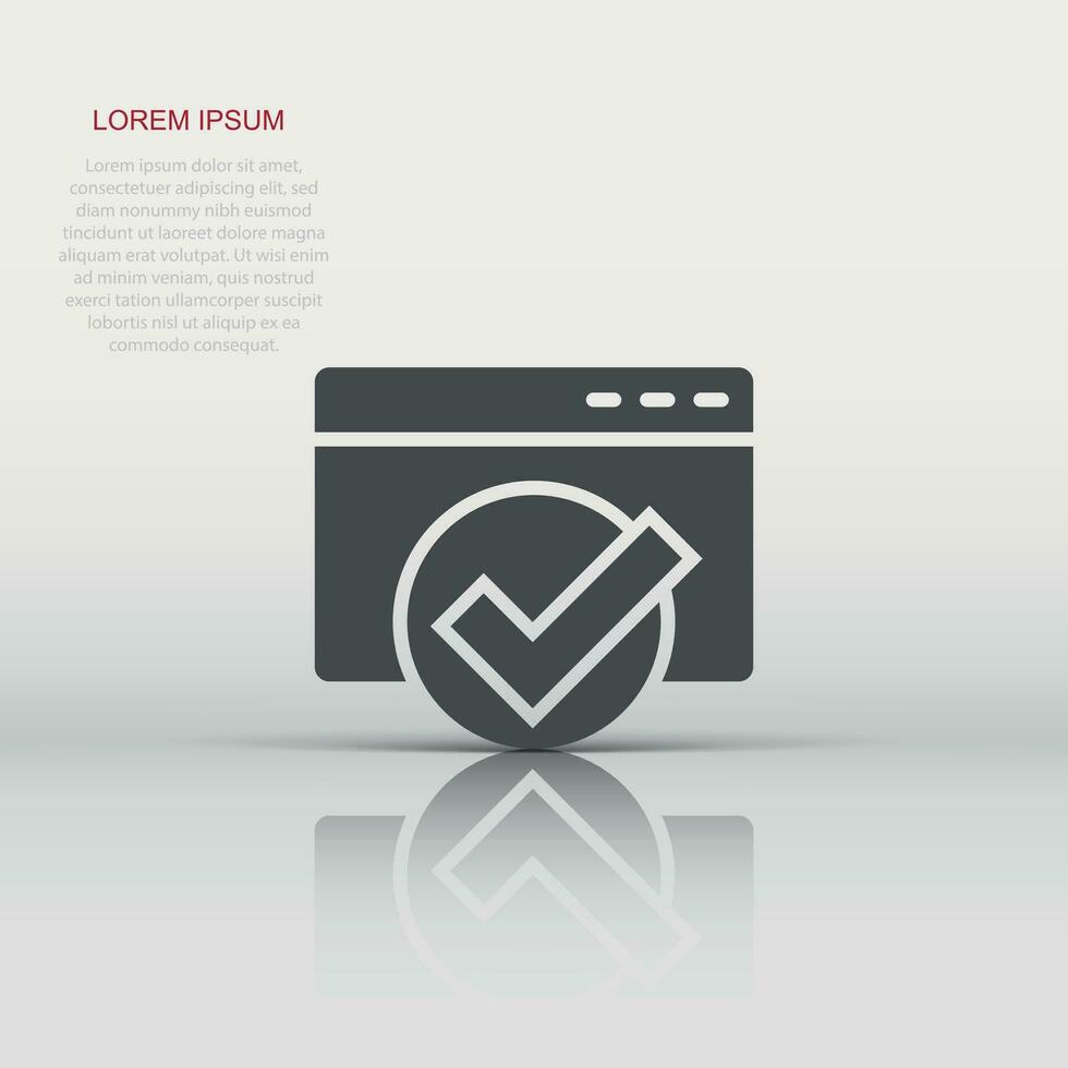 To do list icon in flat style. Document checklist vector illustration on white isolated background. Notepad check mark business concept.