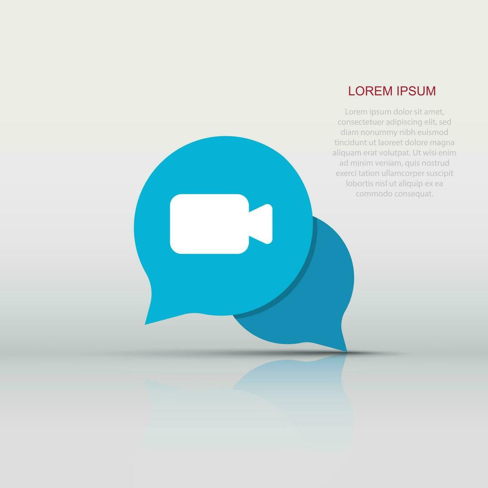 Live webinar icon in flat style. Online training vector illustration on isolated background. Conference stream sign business concept.