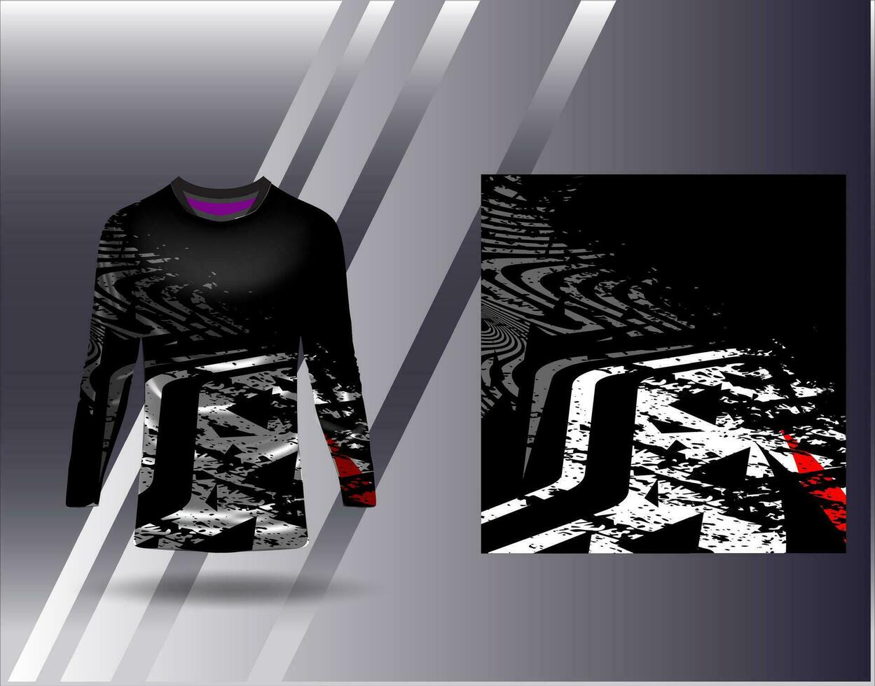 Sports jersey and tshirt template sports design for football racing gaming jersey vector