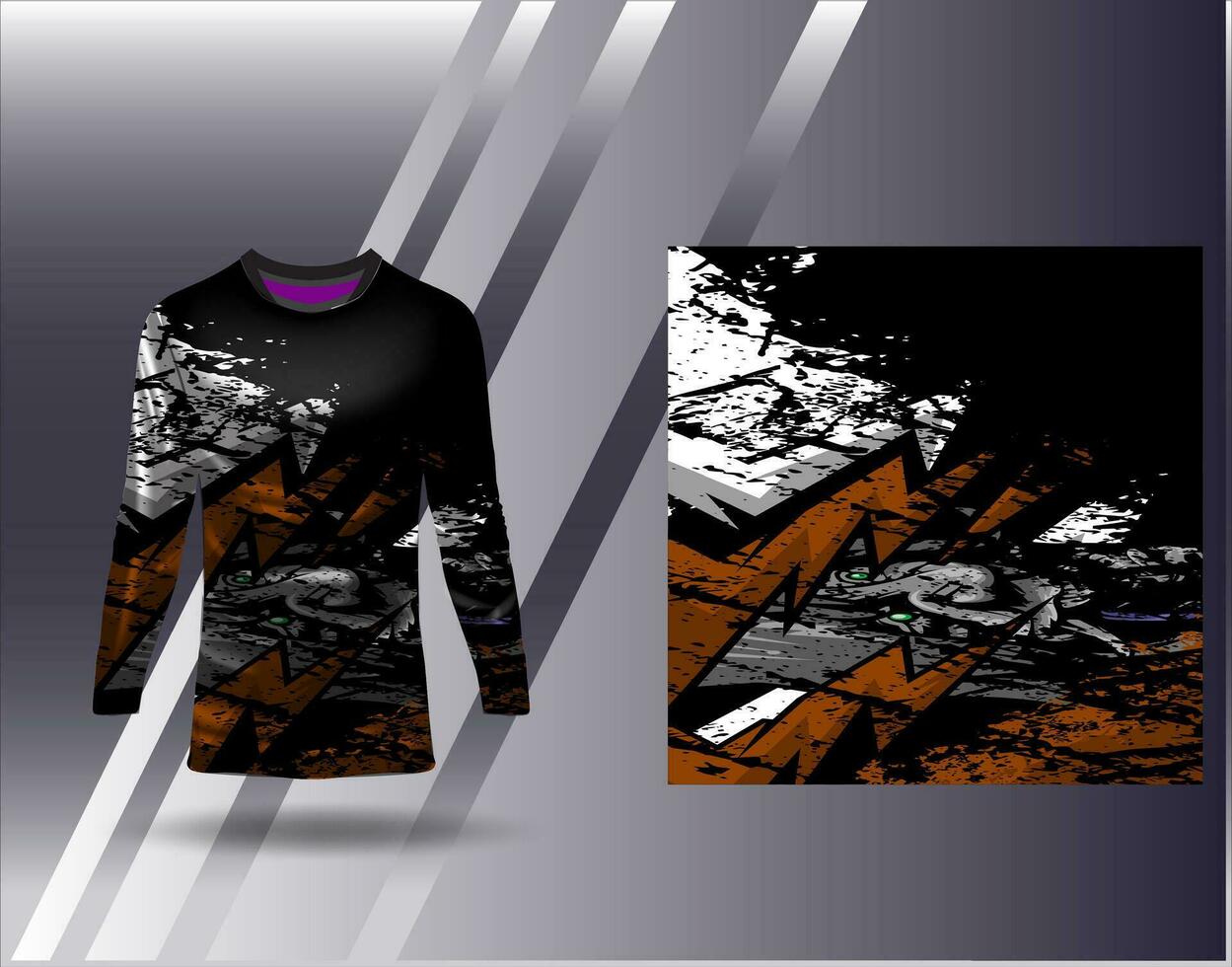 Sports jersey and tshirt template sports design for football racing gaming jersey vector