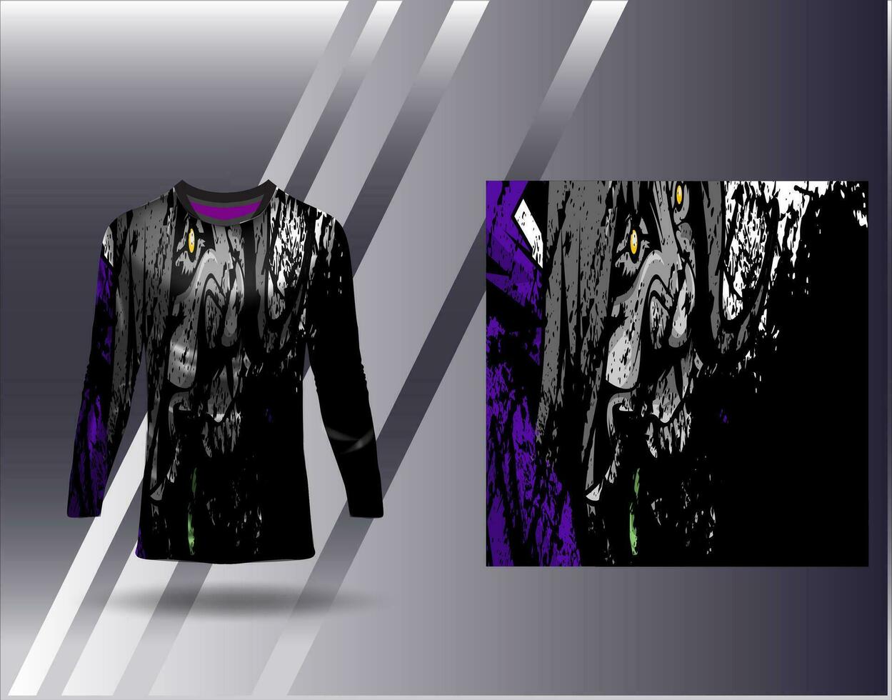 Jersey Design Vector Design Images, Black Gray Purple Patterned