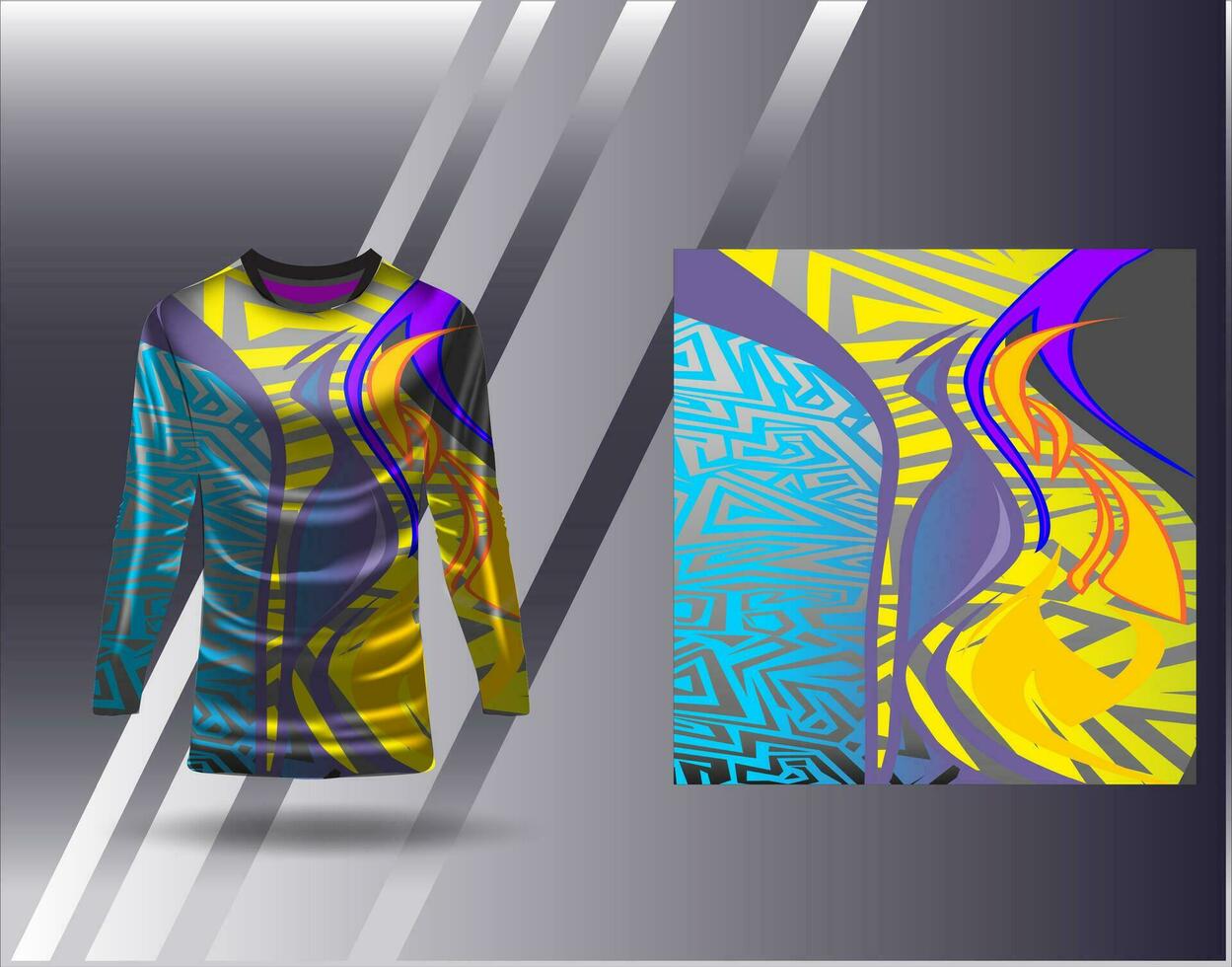 Sports jersey and tshirt template sports design for football racing gaming jersey vector