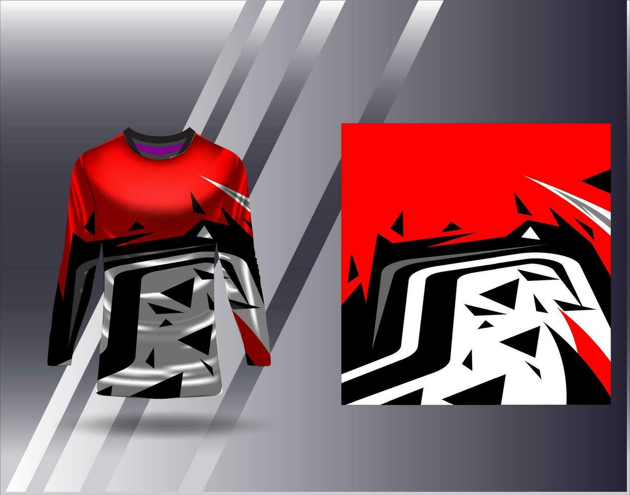 Sports jersey and tshirt template sports design for football racing gaming jersey vector