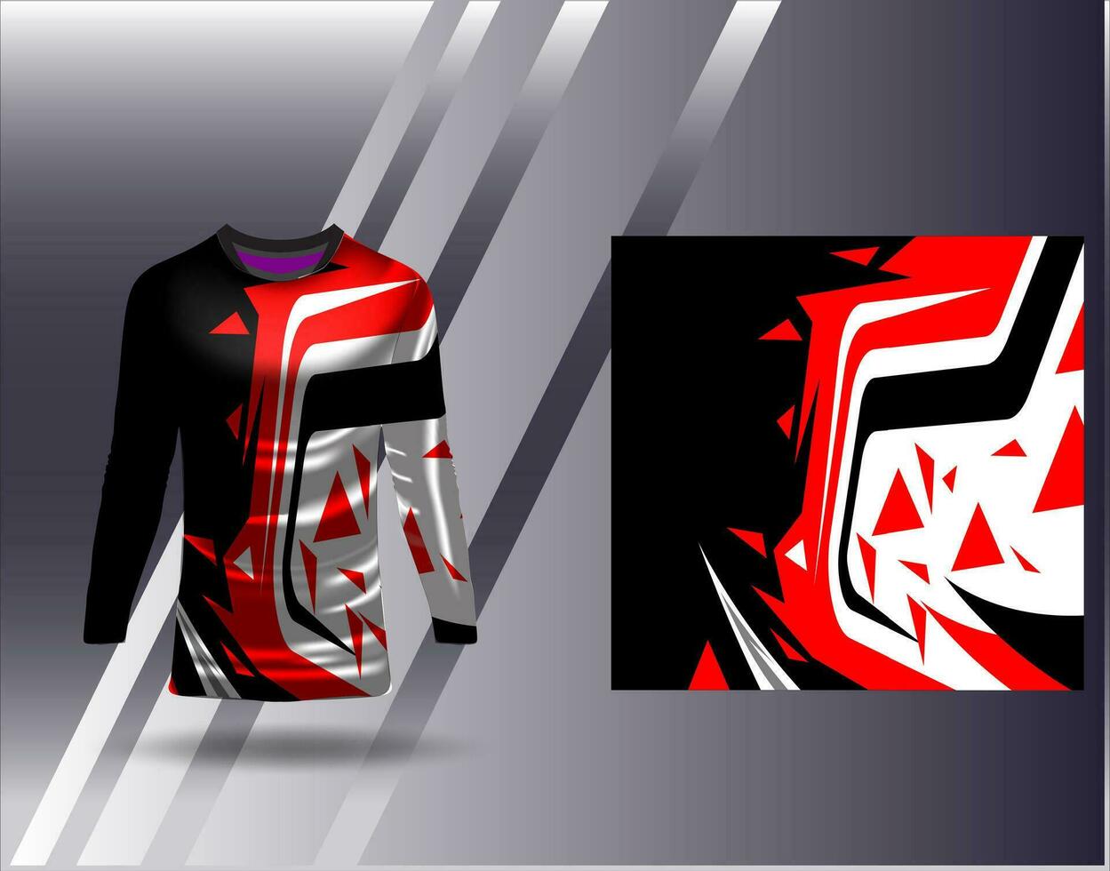 Sports jersey and tshirt template sports design for football racing gaming jersey vector