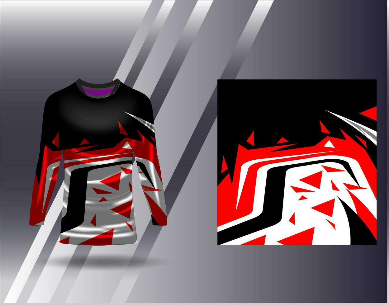 Sports jersey and tshirt template sports design for football racing gaming jersey vector