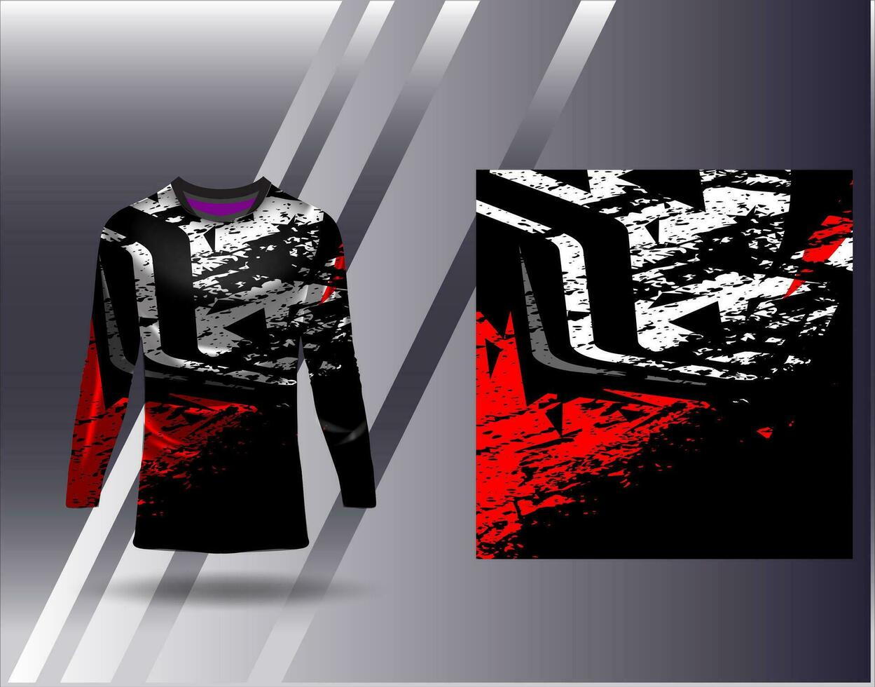 Sports jersey and tshirt template sports design for football racing gaming jersey vector