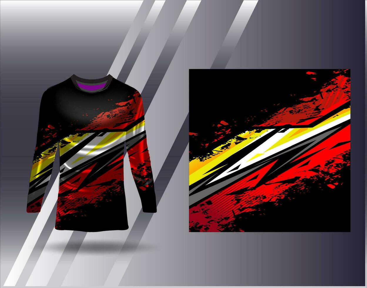 Sports jersey and tshirt template sports design for football racing gaming jersey vector