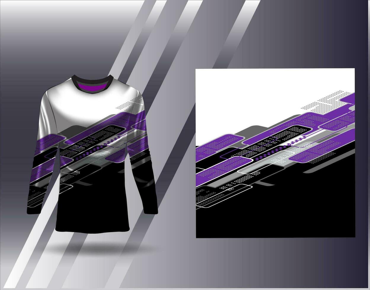 Sports jersey and tshirt template sports design for football racing gaming jersey vector