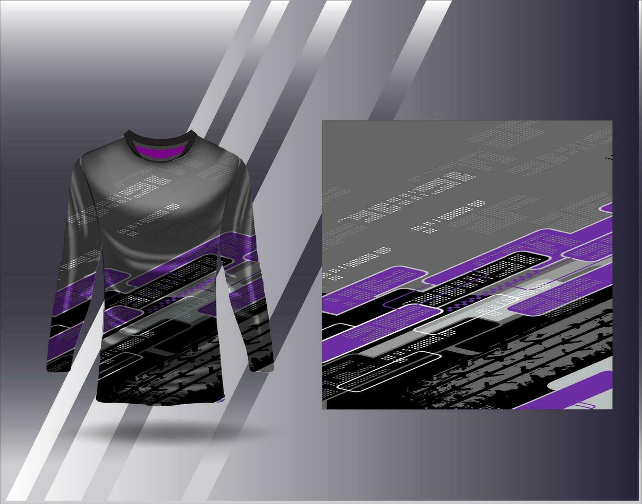 Sports jersey and tshirt template sports design for football racing gaming jersey vector