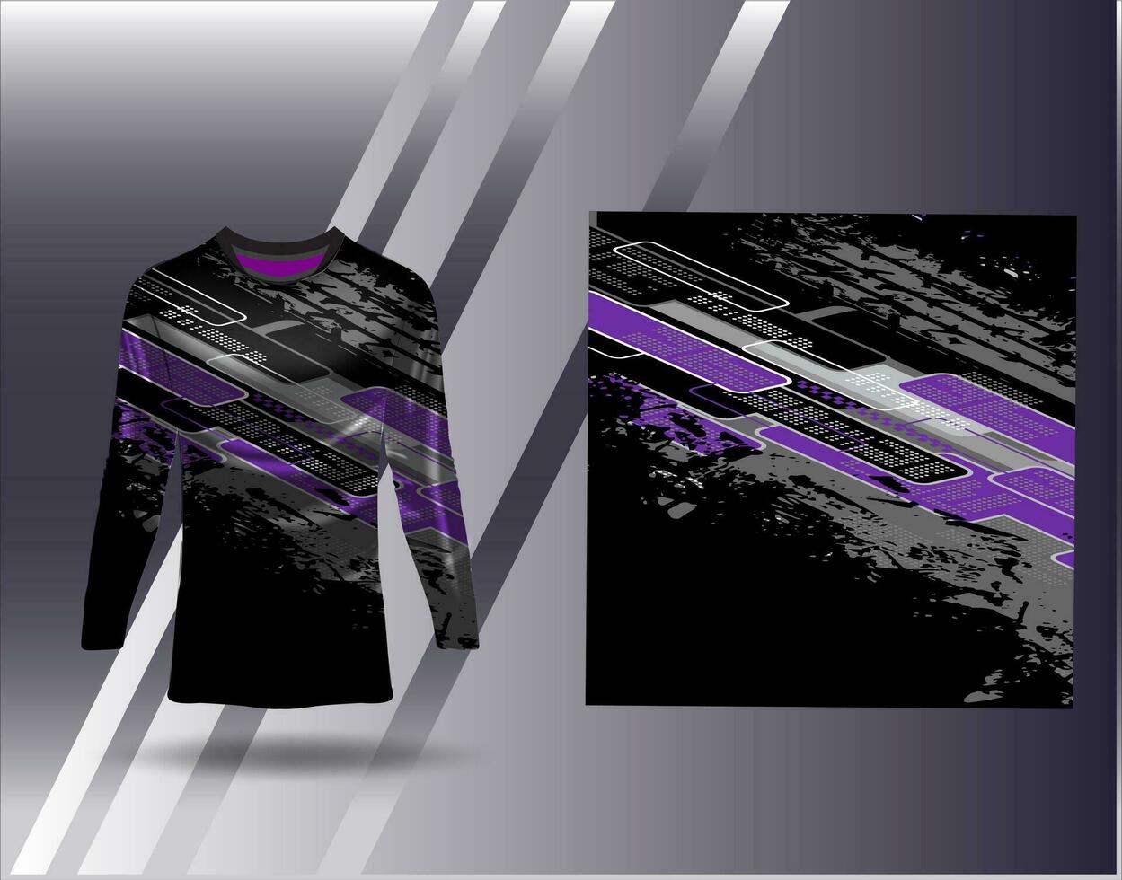 Sports jersey and tshirt template sports design for football racing gaming jersey vector