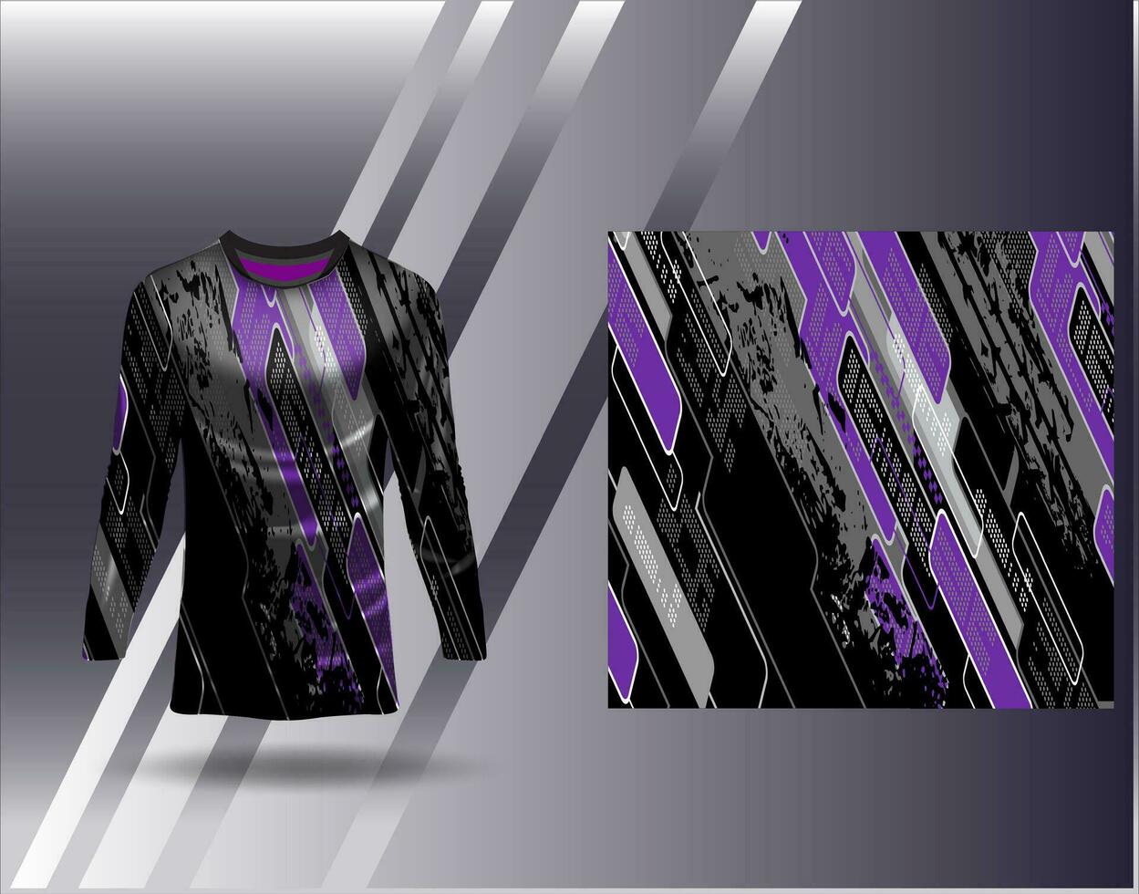 Sports jersey and tshirt template sports design for football racing gaming jersey vector