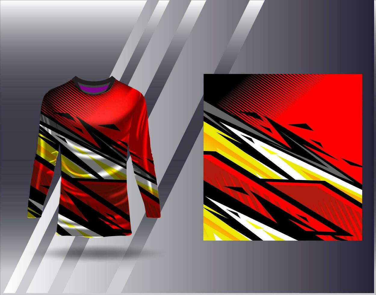 Sports jersey and tshirt template sports design for football racing gaming jersey vector