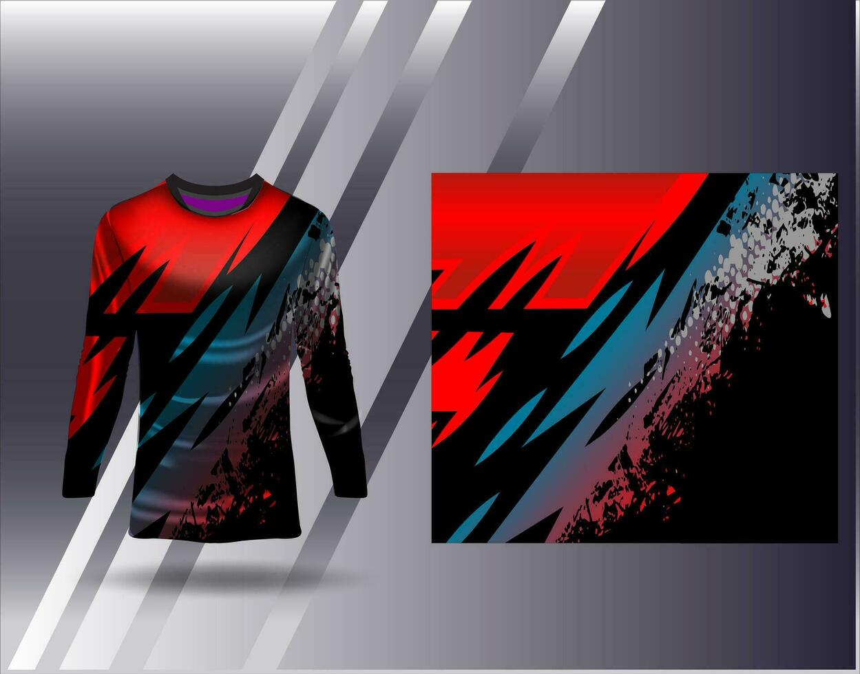 Sports jersey and tshirt template sports design for football racing gaming jersey vector