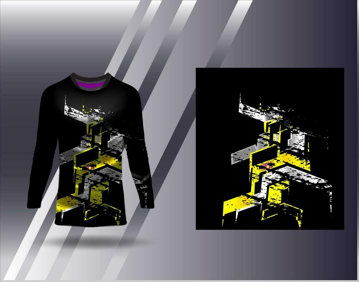 Sports jersey and tshirt template sports design for football racing gaming jersey vector
