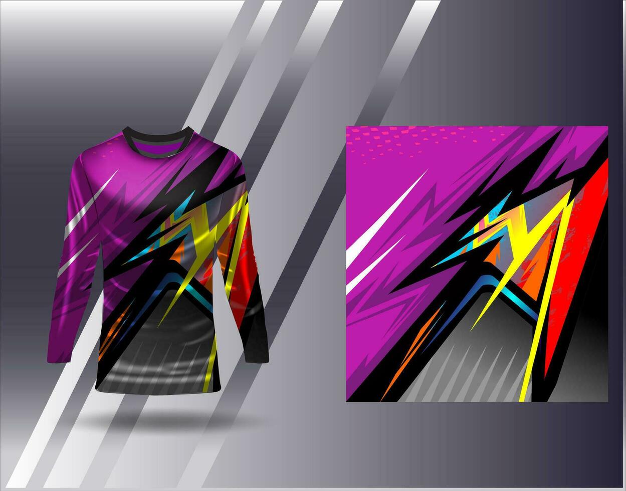 Sports jersey and tshirt template sports design for football racing gaming jersey vector