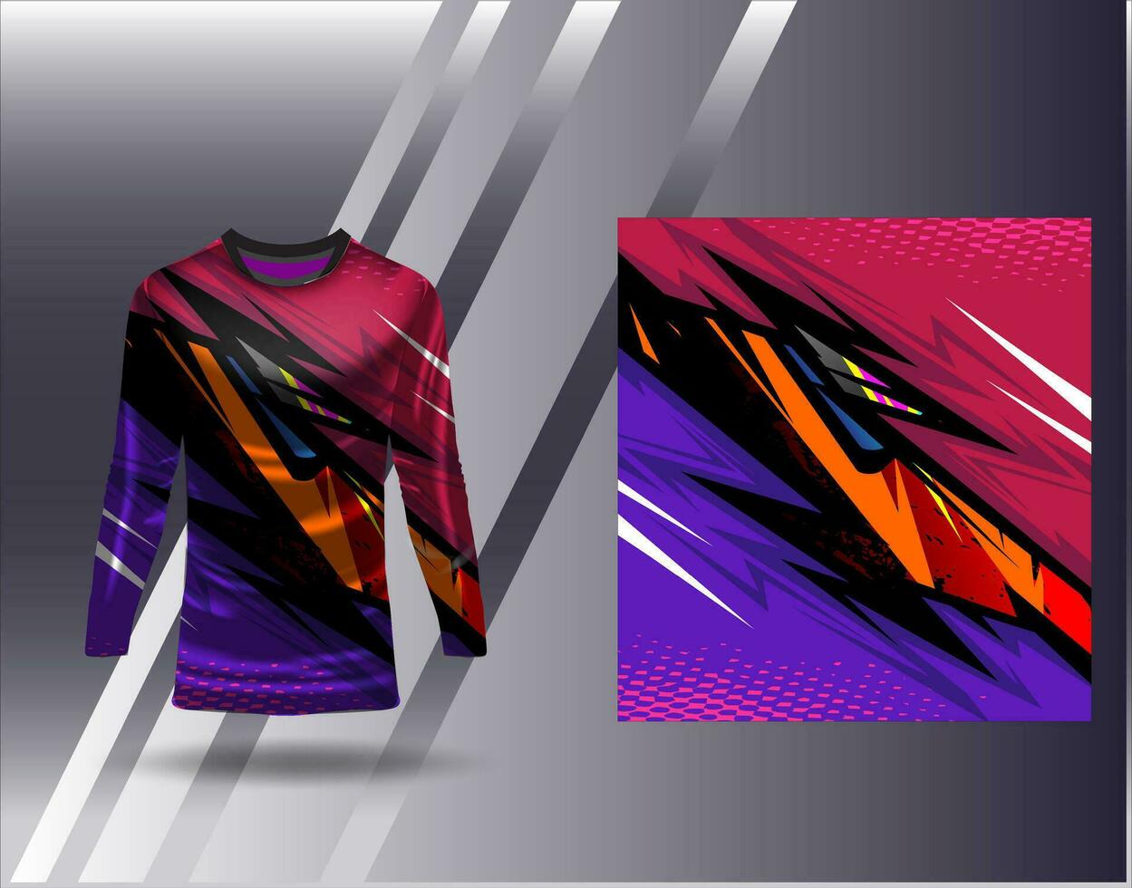 Sports jersey and tshirt template sports design for football racing gaming jersey vector