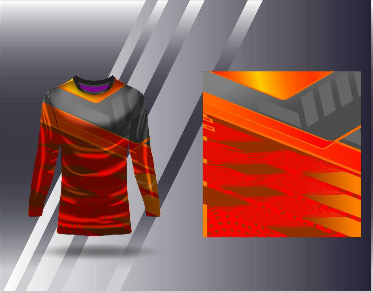 Sports jersey and tshirt template sports design for football racing gaming jersey vector