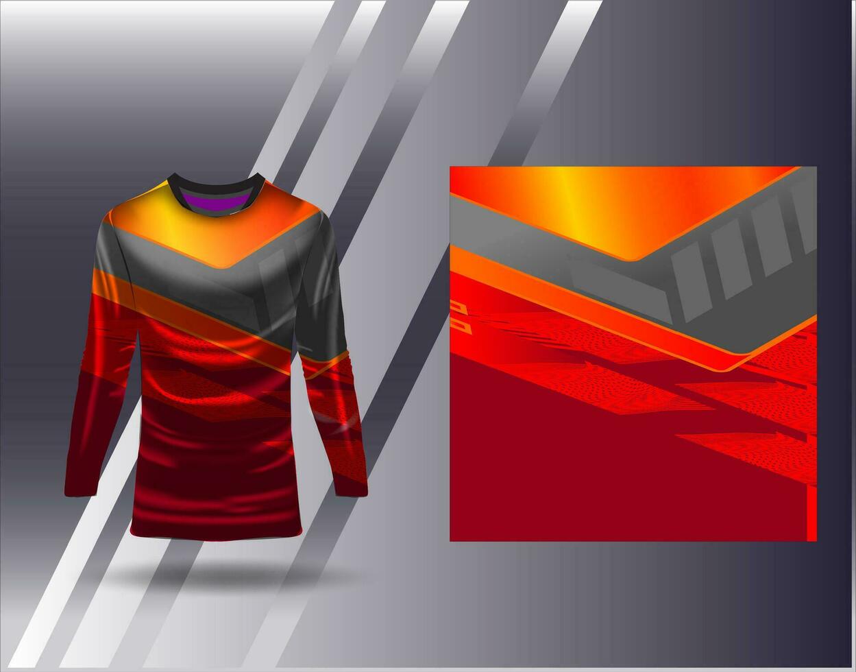 Sports jersey and tshirt template sports design for football racing gaming jersey vector