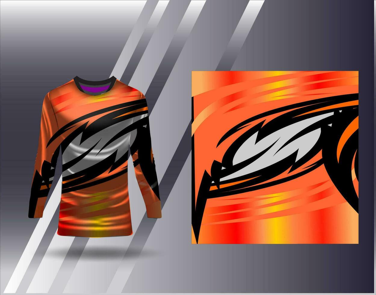 Sports jersey and tshirt template sports design for football racing gaming jersey vector