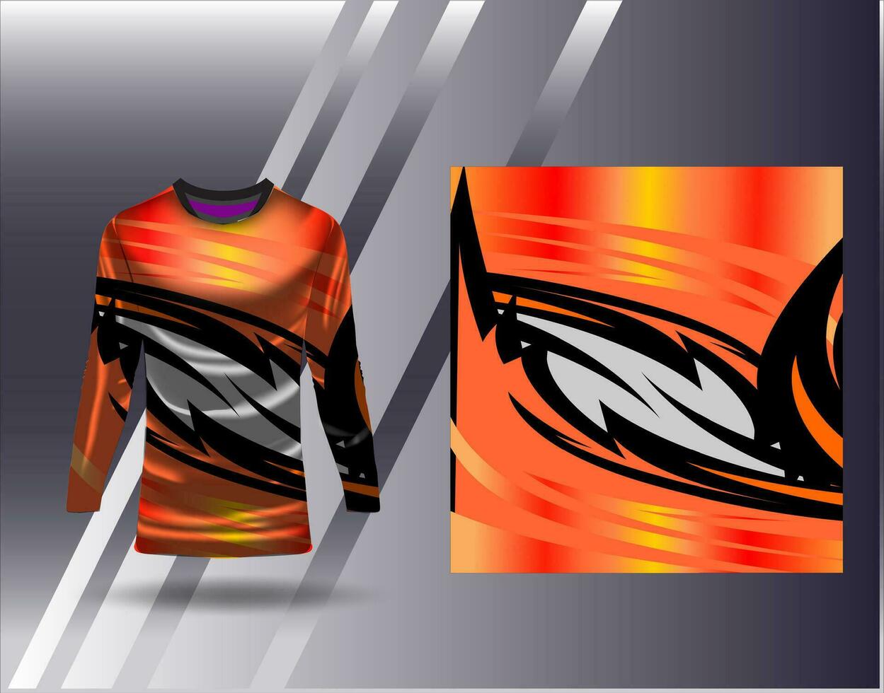 Sports jersey and tshirt template sports design for football racing gaming jersey vector