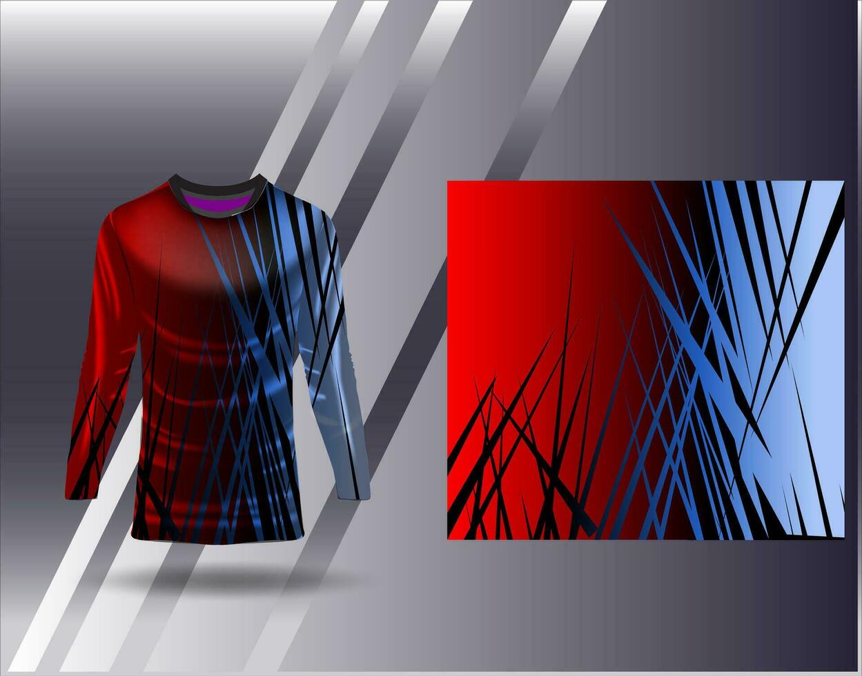 Sports jersey and tshirt template sports design for football racing gaming jersey vector