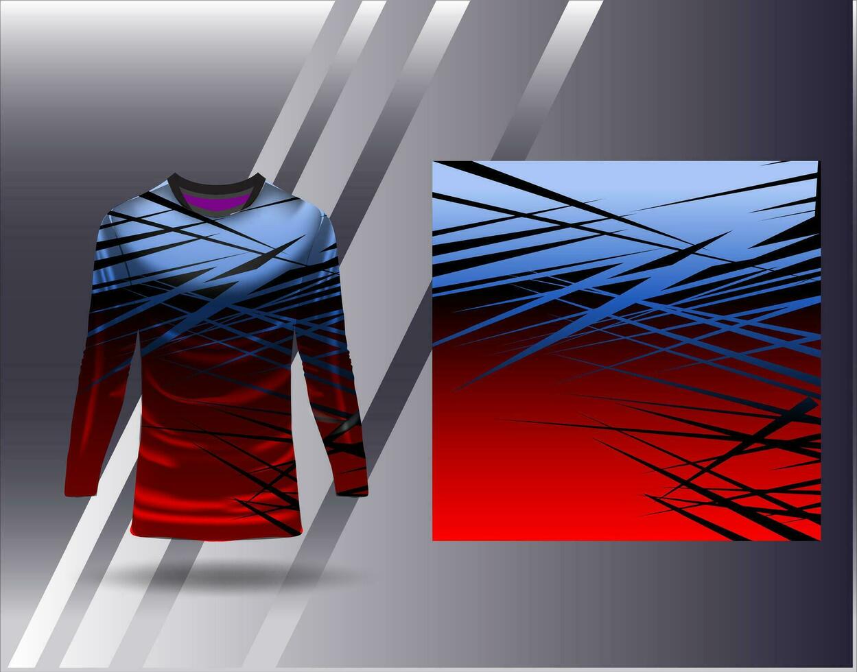 Sports jersey and tshirt template sports design for football racing gaming jersey vector