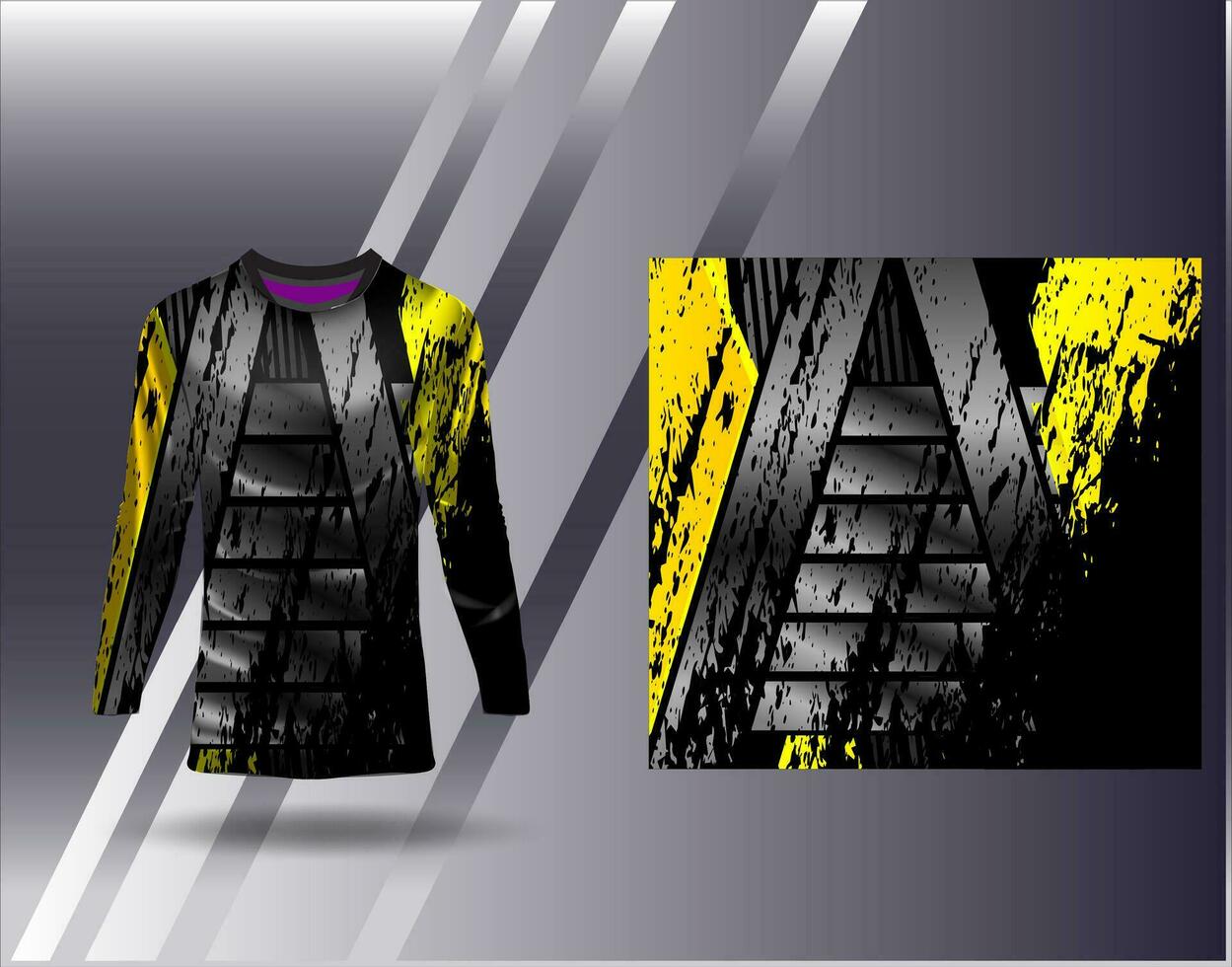 Sports jersey and tshirt template sports design for football racing gaming jersey vector