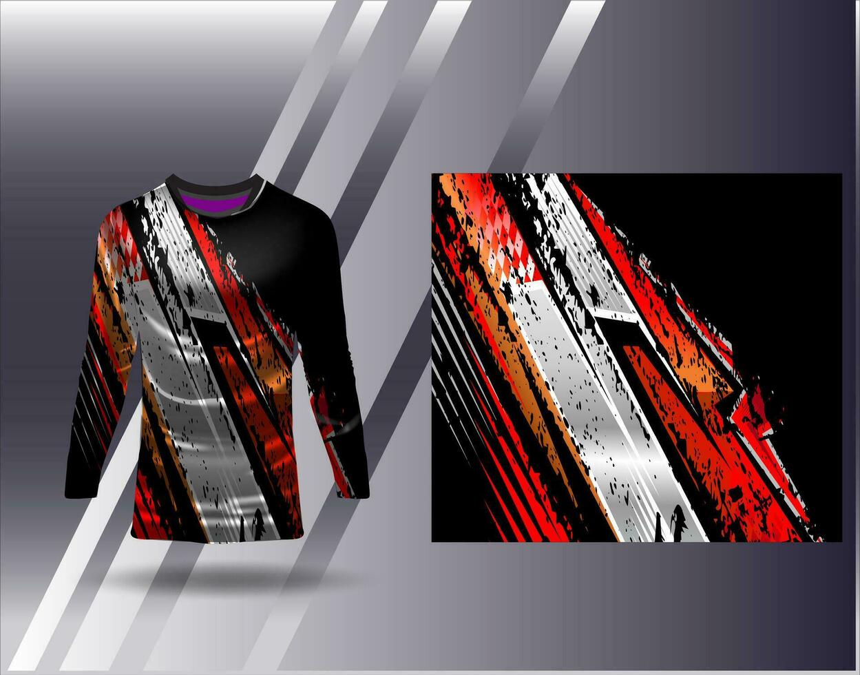 Sports jersey and tshirt template sports design for football racing gaming jersey vector