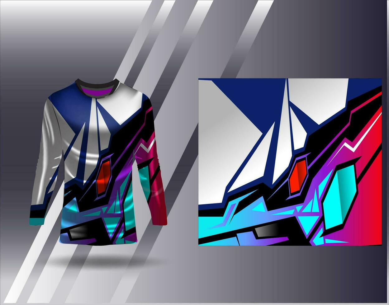 Sports jersey and tshirt template sports design for football racing gaming jersey vector