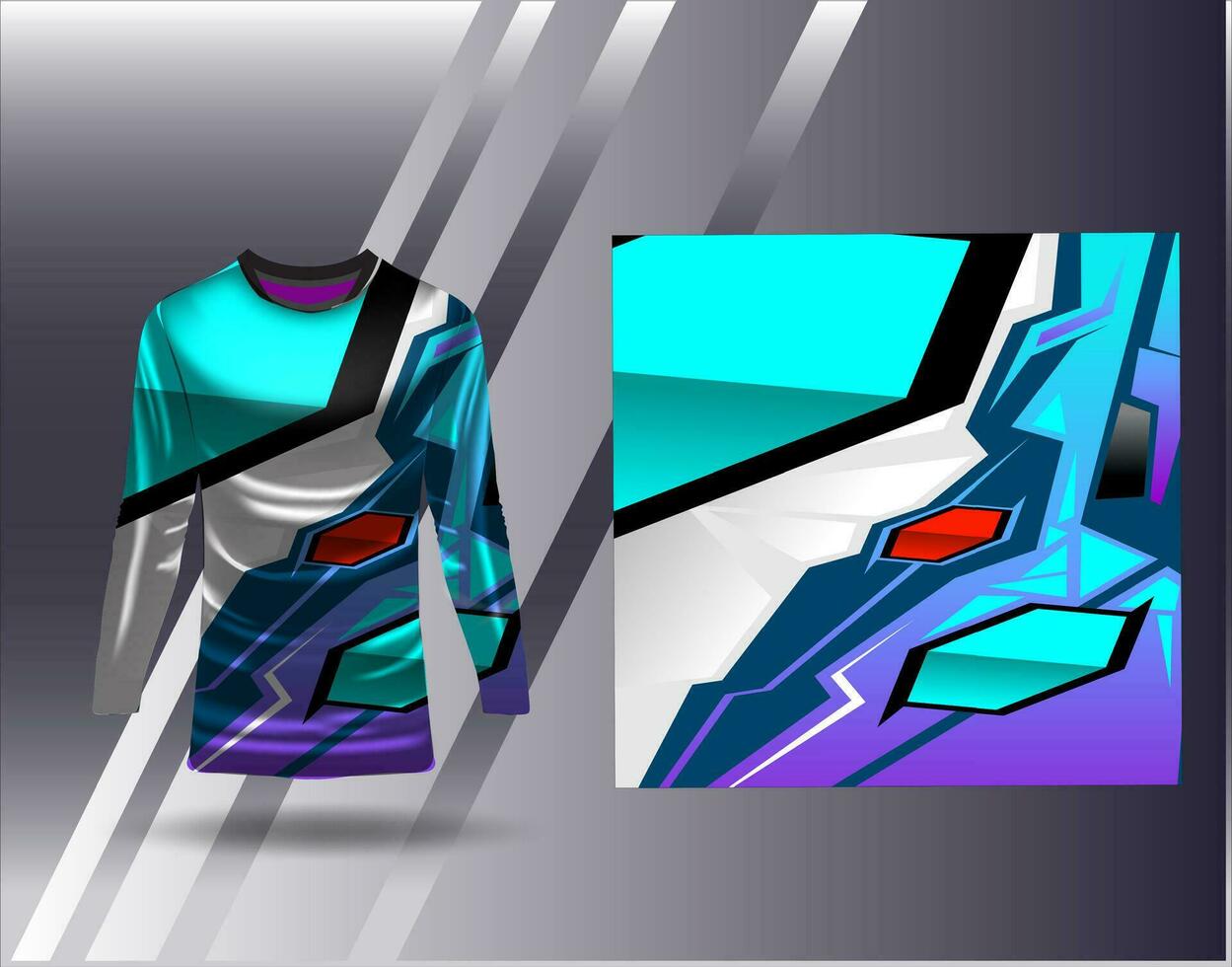 Sports jersey and tshirt template sports design for football racing gaming jersey vector